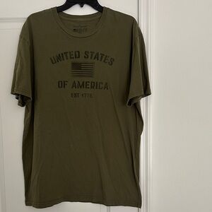 Olive Green Graphic T-Shirt